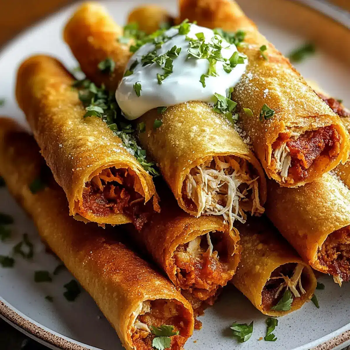 Crispy Chicken Taquitos