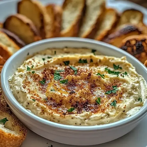 Warm Boursin Dip with Crostini