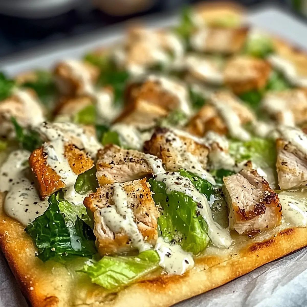 Amazing Chicken Caesar Flatbread