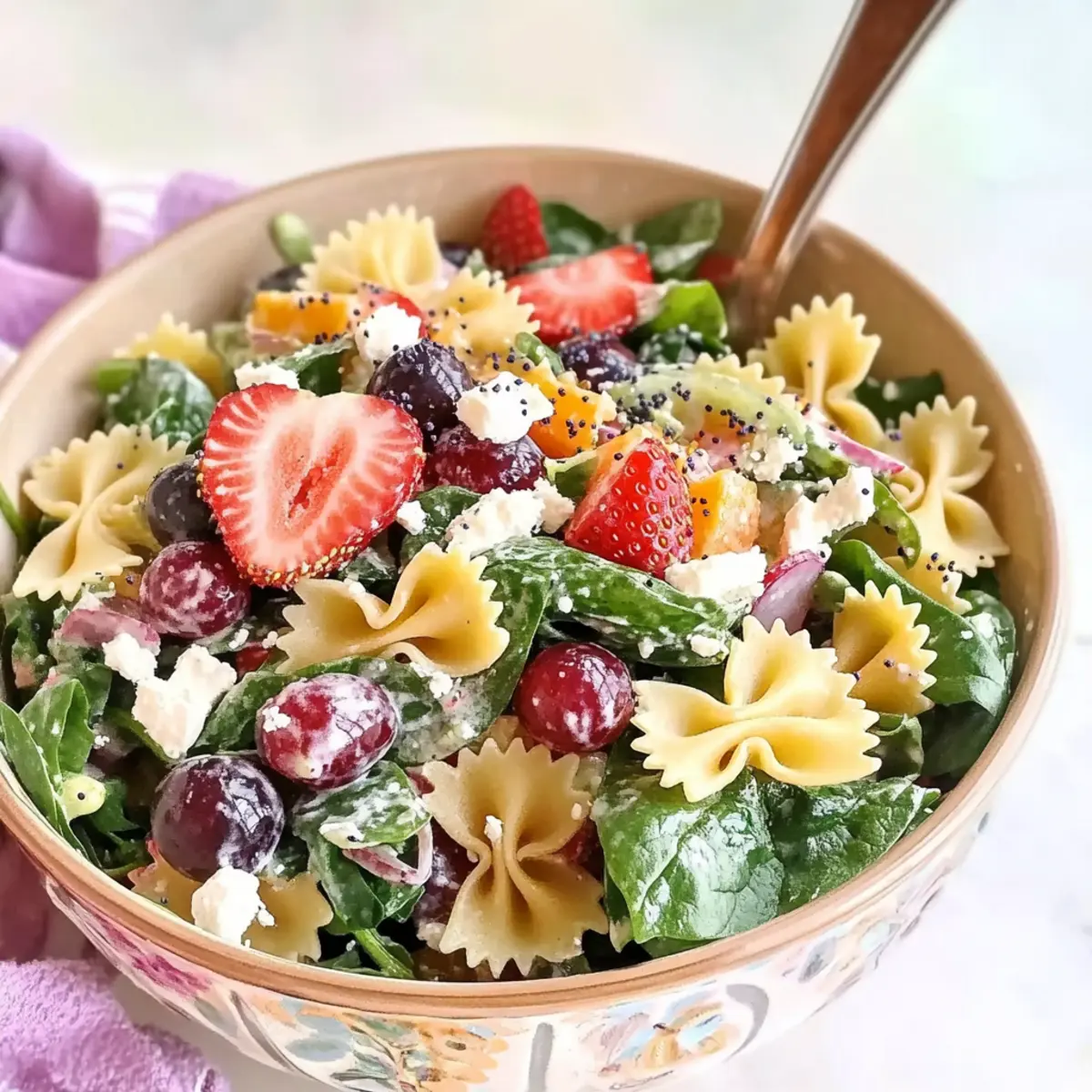 Strawberry Fields Pasta Salad