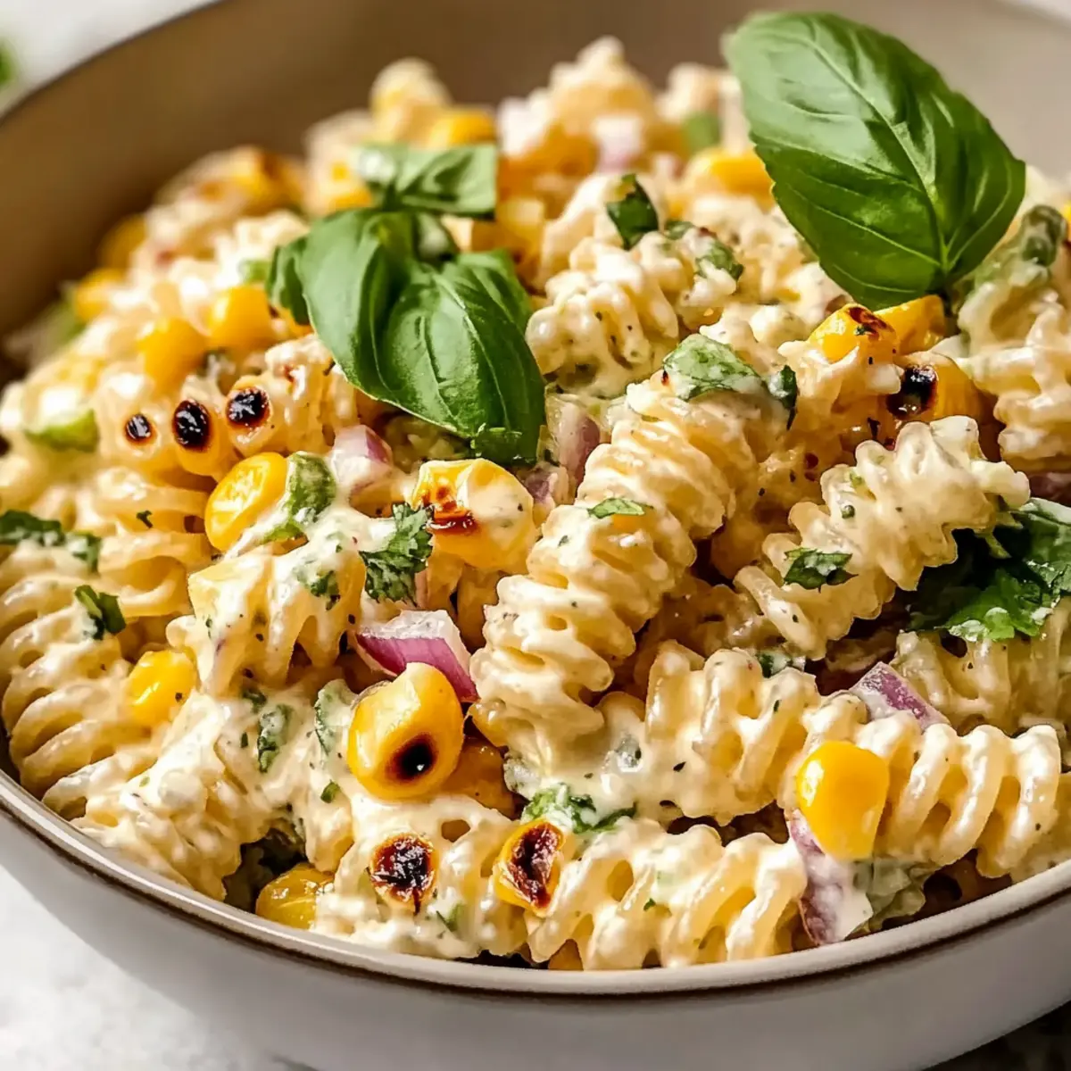 Creamy Street Corn Pasta Salad