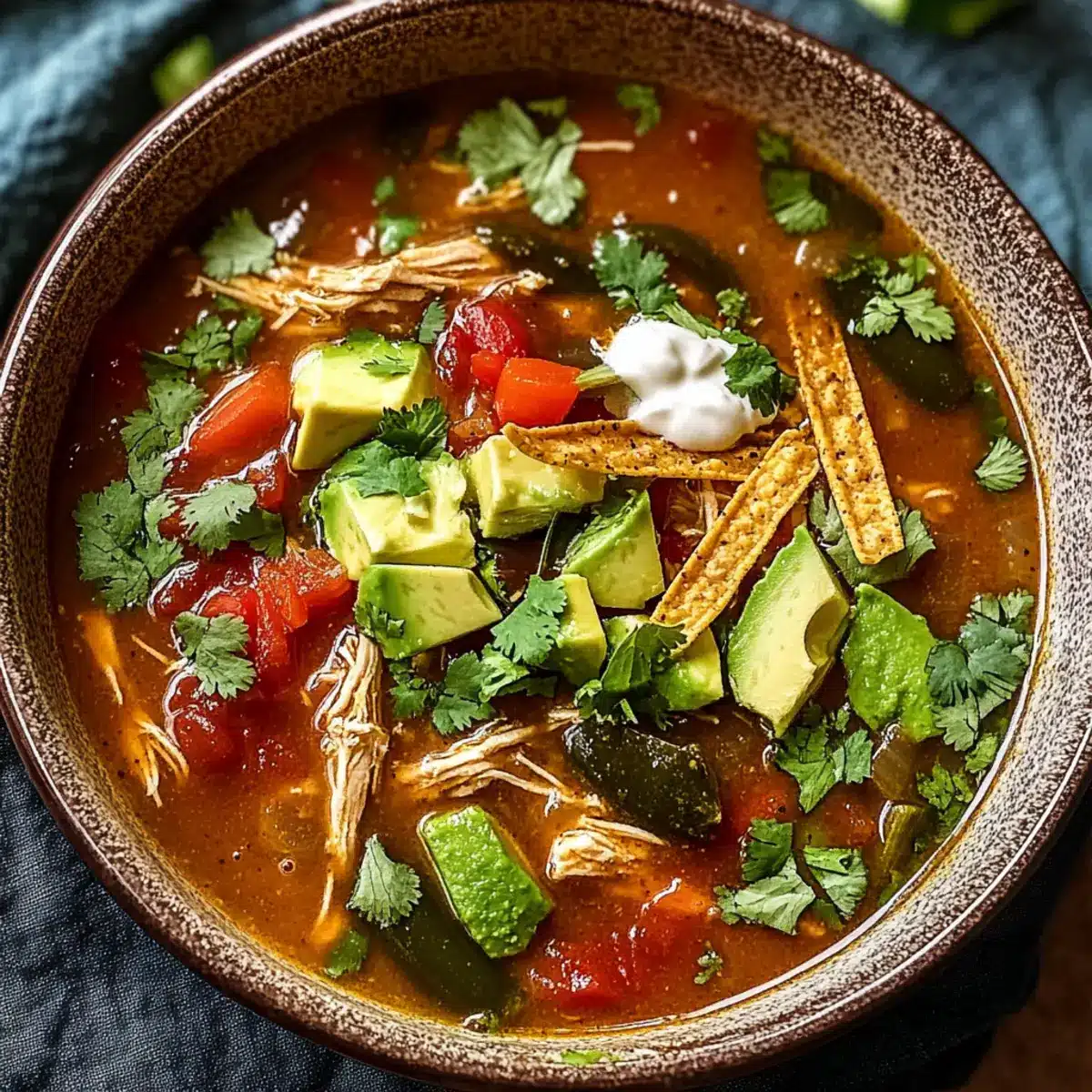 Poblano Chicken Tortilla Soup
