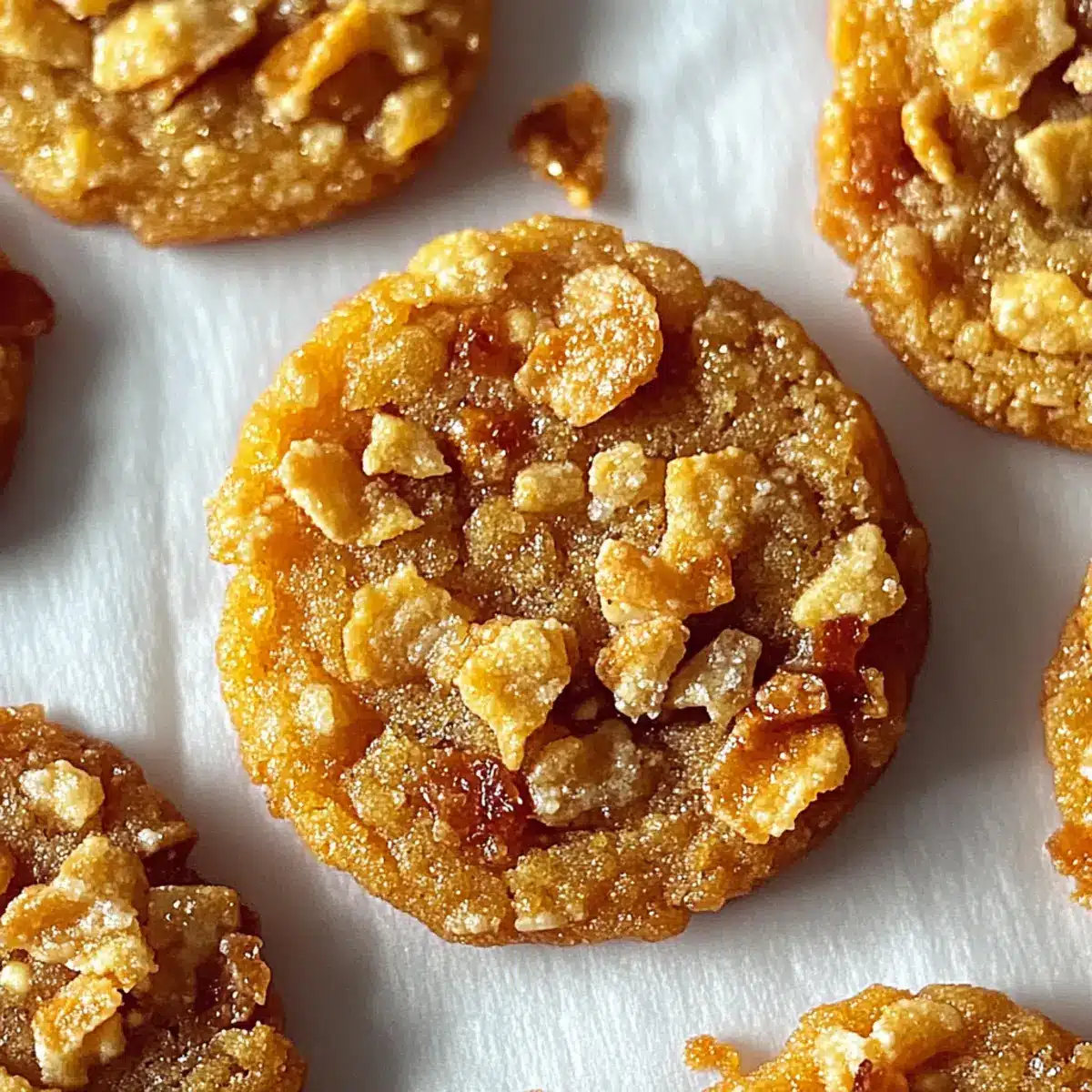 Crunchy Cornflake Toffee Cookies