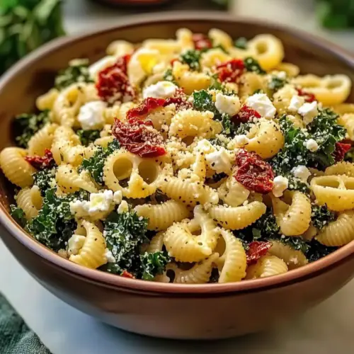 Easy Mediterranean Pasta and Kale Salad