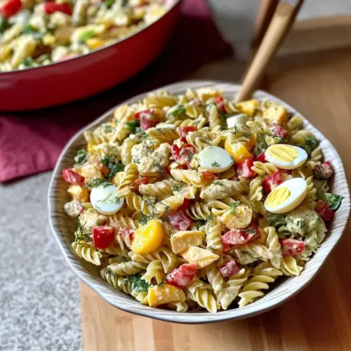 Creamy Dill Rainbow Pasta Salad