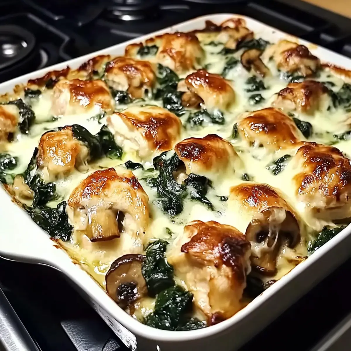 Chicken Spinach and Mushroom Low-Carb