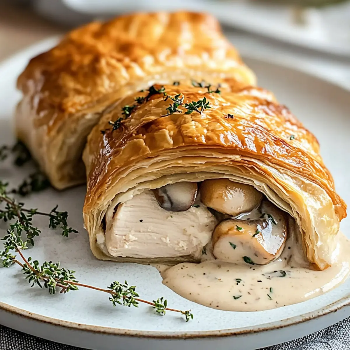 Chicken Wellington with Dijon Cream Sauce