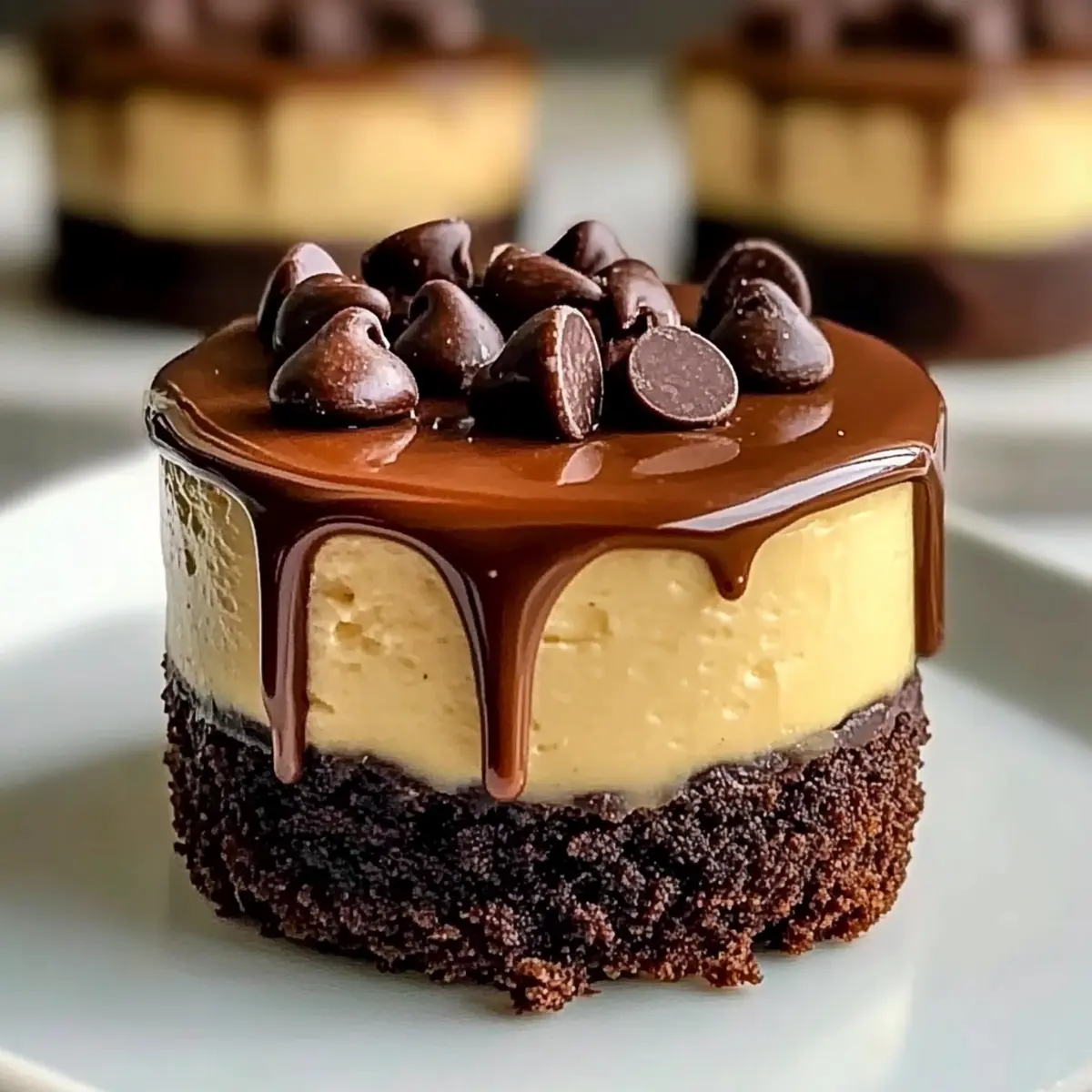 Brownie Bottom Mini Cheesecakes