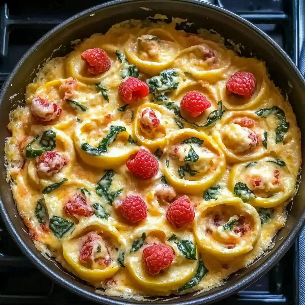 One Pot Creamy Spinach Tomato Tortellini