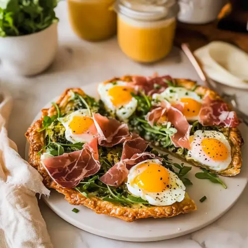 Baked Prosciutto and Egg Breakfast Tart