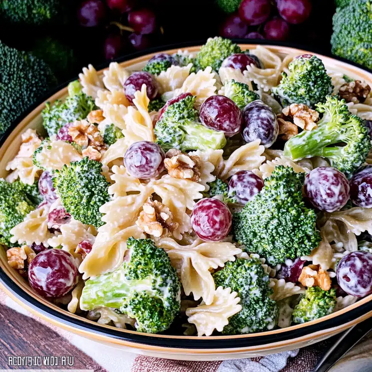 Broccoli Grape Pasta Salad