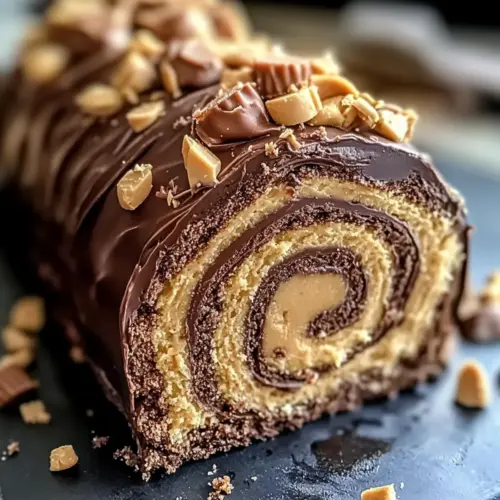 Peanut Butter Cup Chocolate Roll