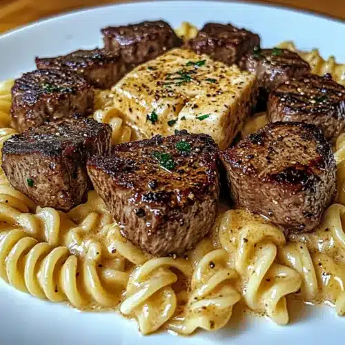 Creamy Garlic Butter Steak Bites with Spicy Cajun Alfredo Twisted Pasta