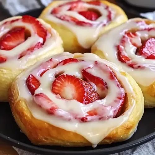 Strawberry Cheesecake Sweet Rolls