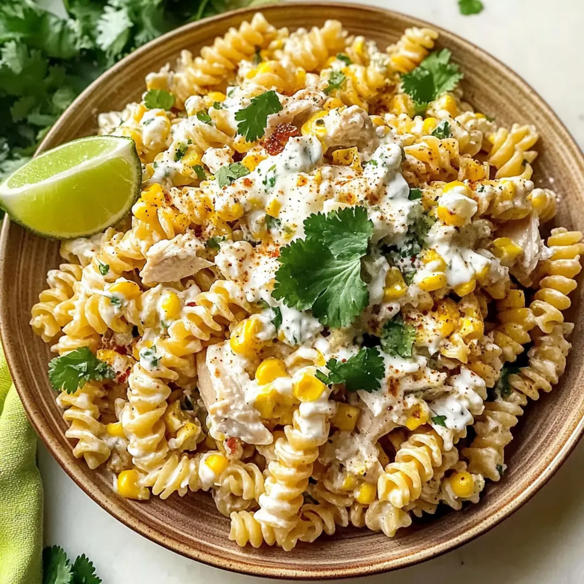 Elote Pasta Salad Greek Yogurt