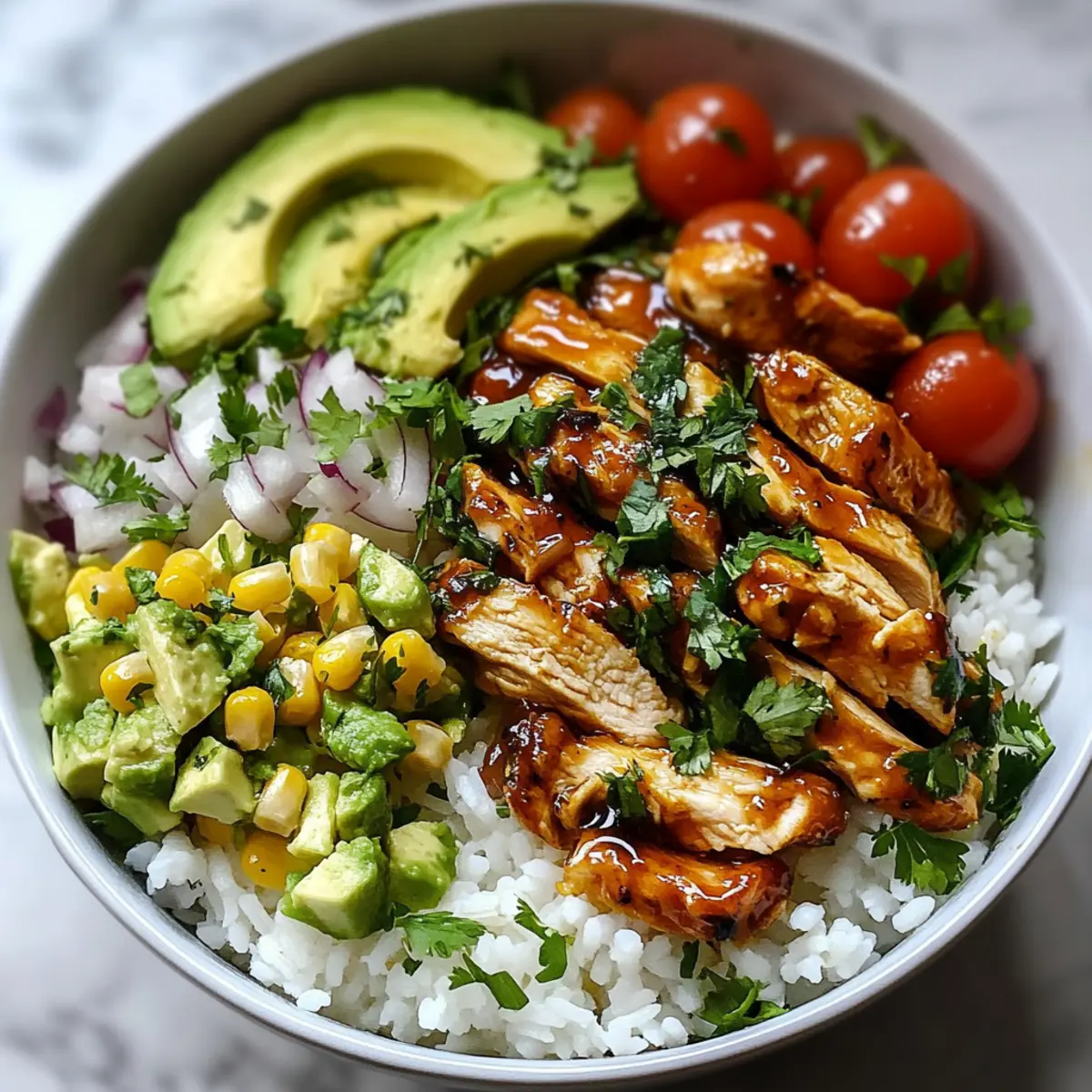 Honey Lime Chicken & Avocado Rice Bowl
