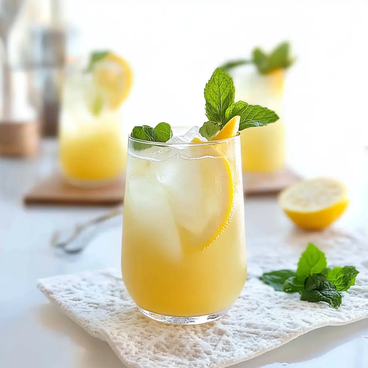 Apple Lemon Mint Fruit Cooler