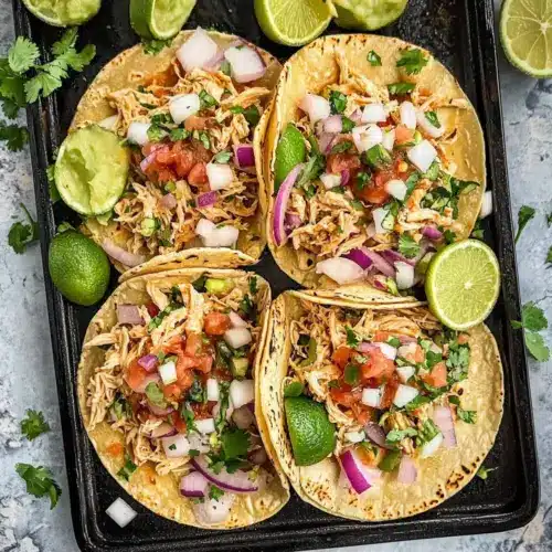 Healthy Crockpot Chicken Tacos