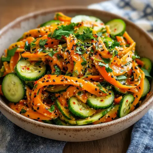 Asian Carrot Cucumber Salad