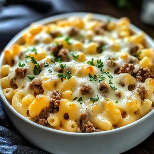 Keto Cheeseburger Cauliflower Mac
