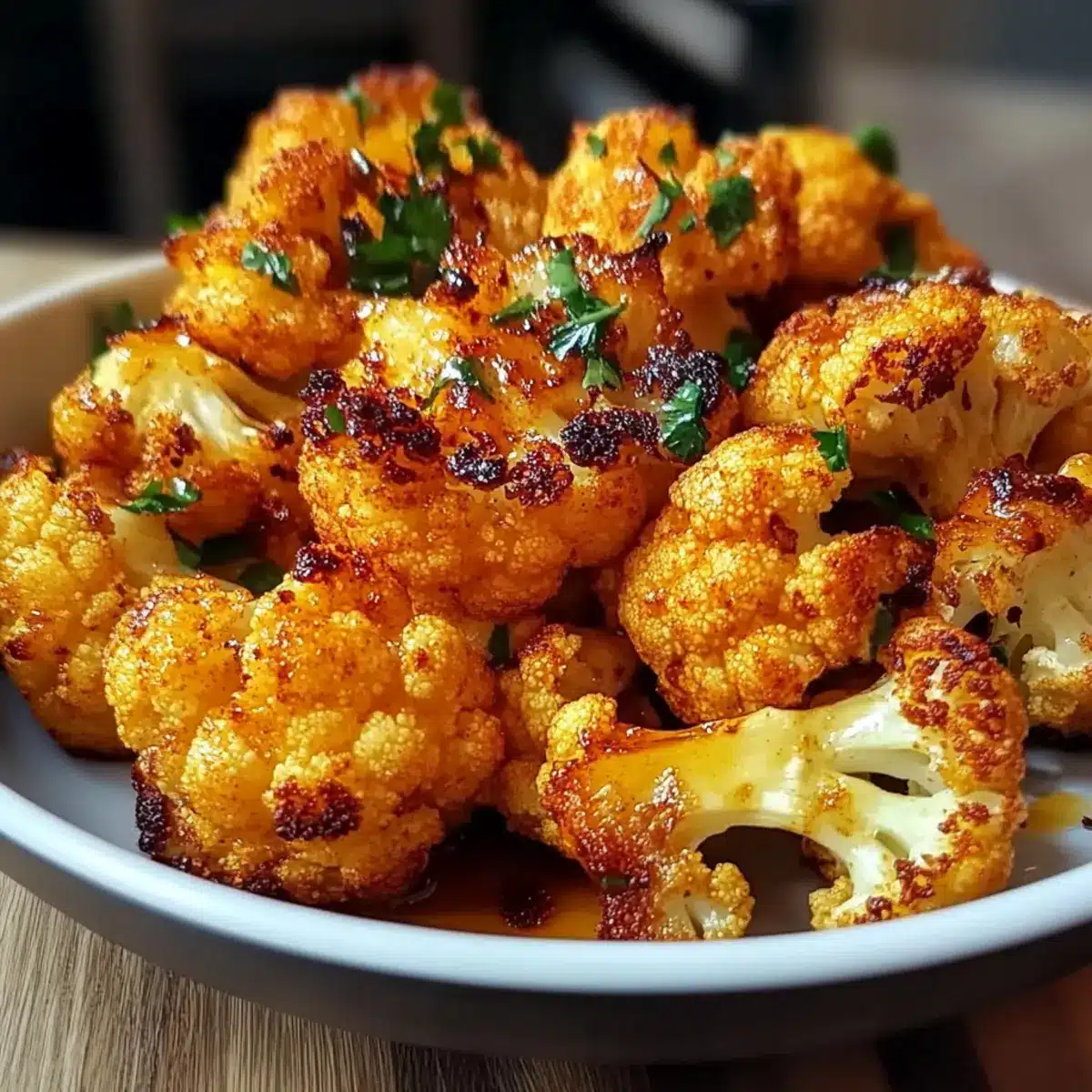 Sweet and Spicy Baked Cauliflower