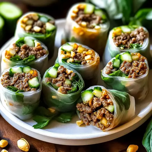 Thai Basil Beef Rolls