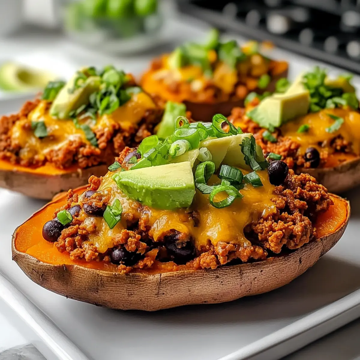 Protein Loaded Sweet Potato Boats