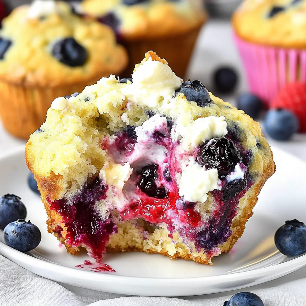 Berry Cream Cheese Muffins