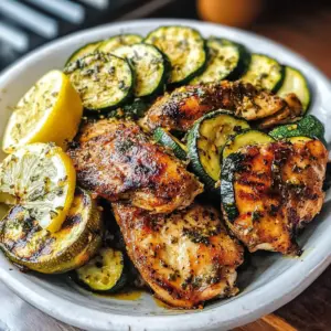 Asado Chicken with Lemon Zucchini Sauté