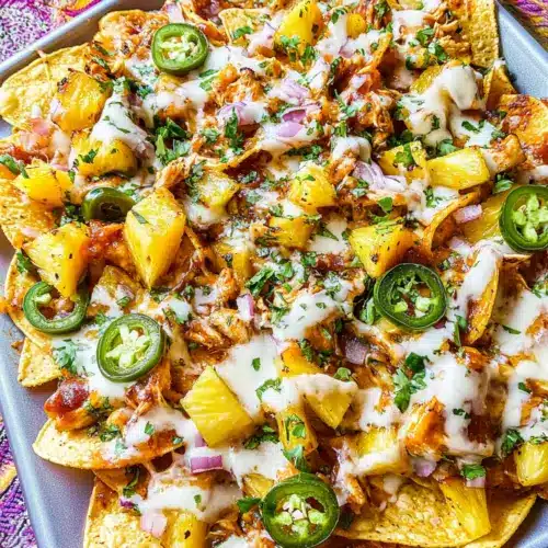 BBQ Chicken and Grilled Pineapple Nachos