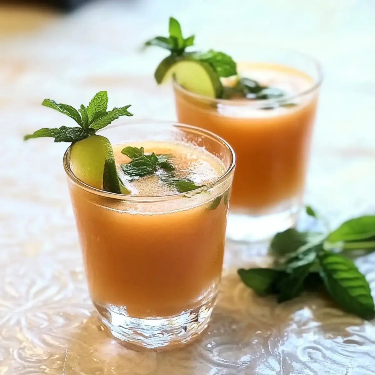 Summertime Sippin’ ~ Cantaloupe Mojito & Cantaloupe Mint Sparkler