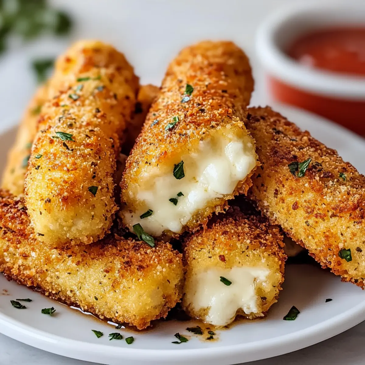 Crispy Air Fryer Mozzarella Sticks