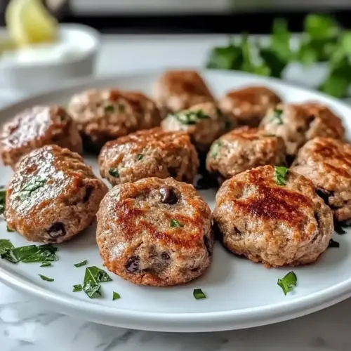 Greek Turkey Meatballs with Tzatziki