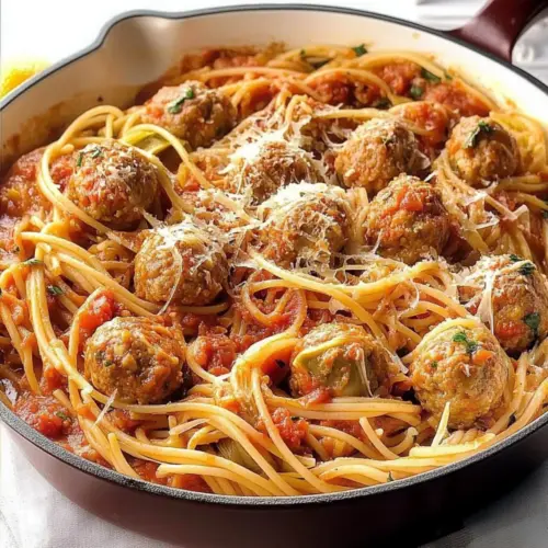 Spaghetti & Meatball Skillet Supper