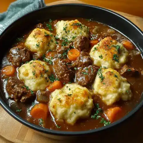 Beef Stew with Cheddar Herb Dumplings