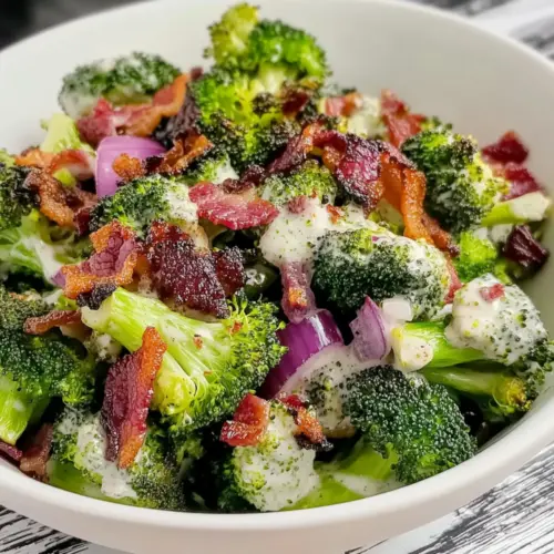 Roasted Broccoli Bacon Crunch Salad