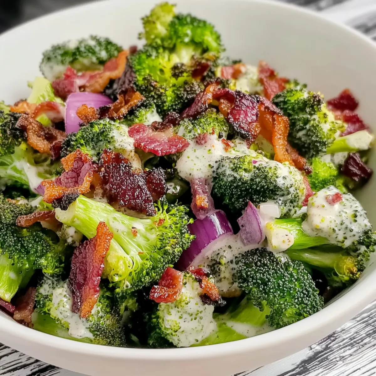 Roasted Broccoli Bacon Crunch Salad