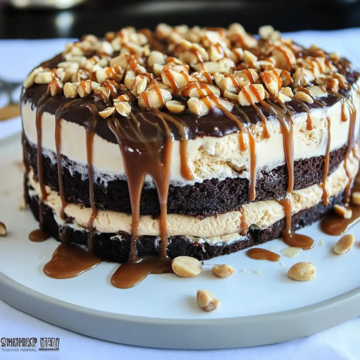 Snickers Ice Cream Cake