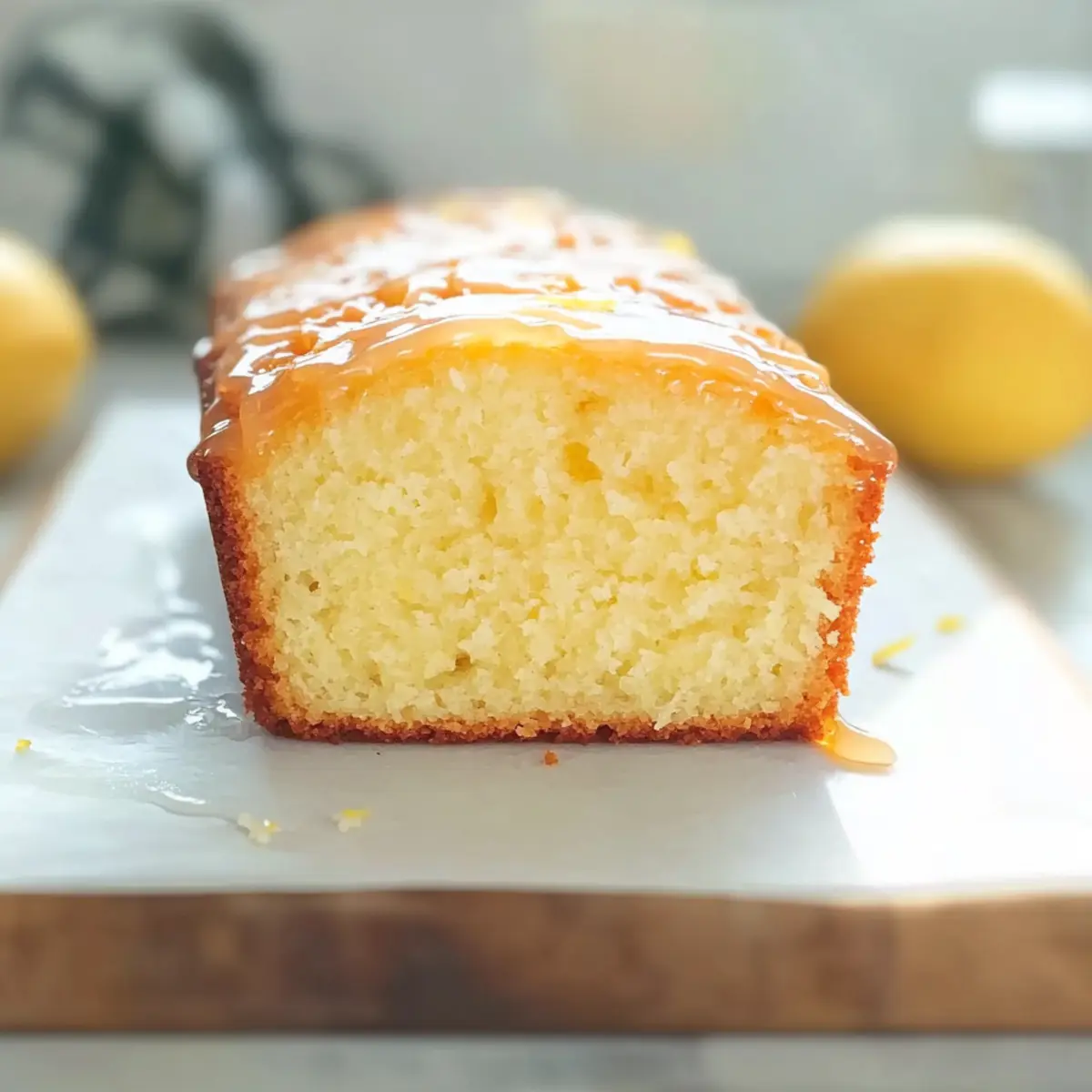Glazed Sourdough Lemon Cake
