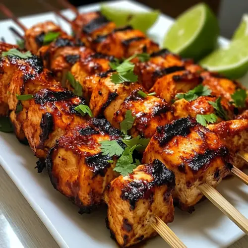 Mexican Barbecue Chicken Skewers