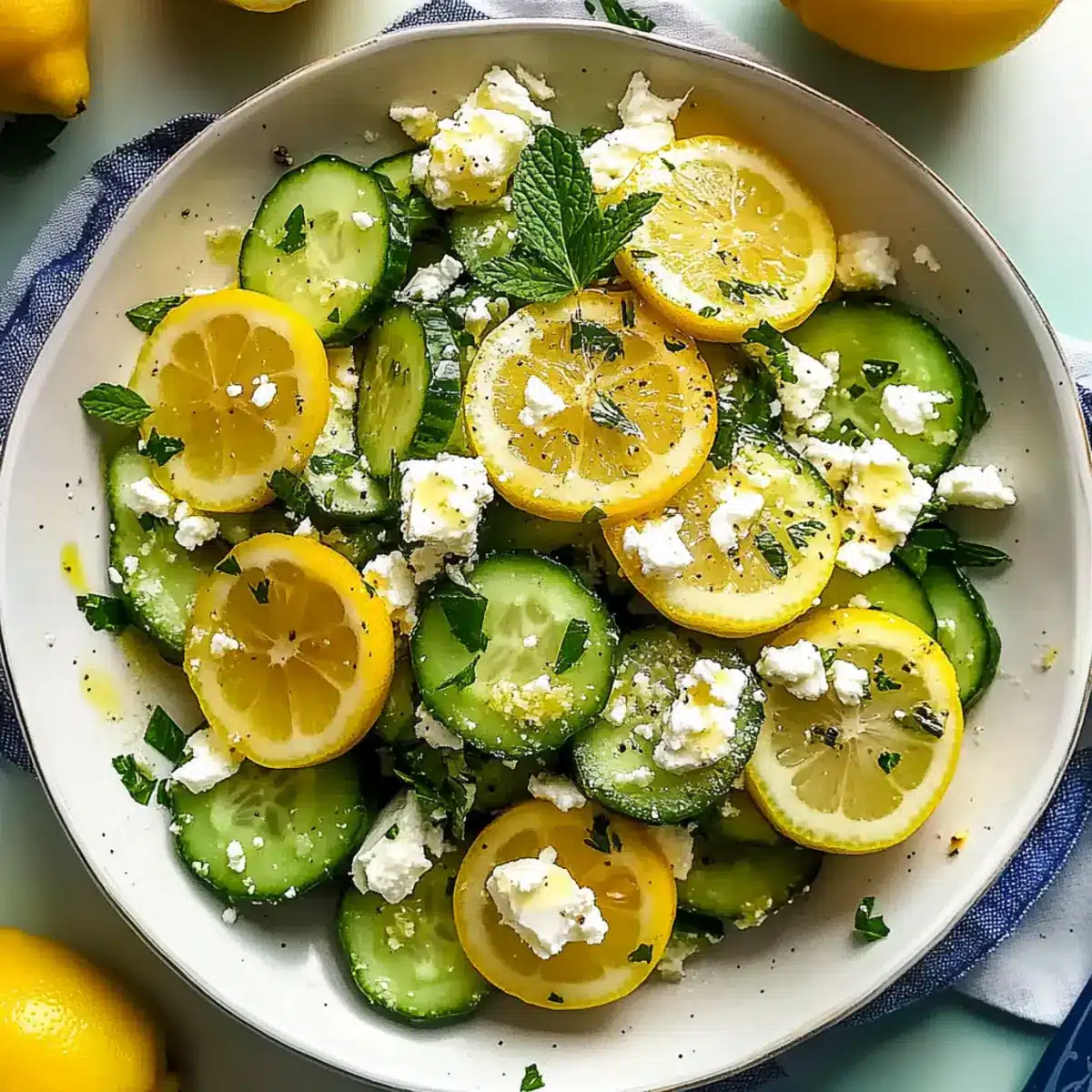 Mediterranean Lemon Cucumber Salad