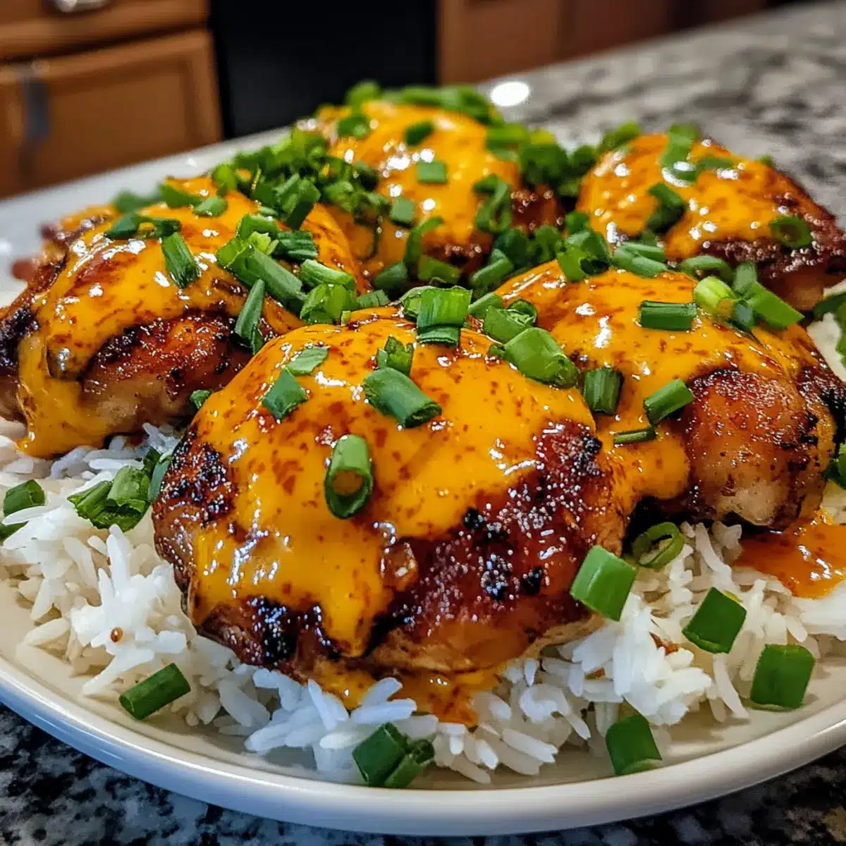 One Pan Sticky Buffalo Ranch Chicken And Rice