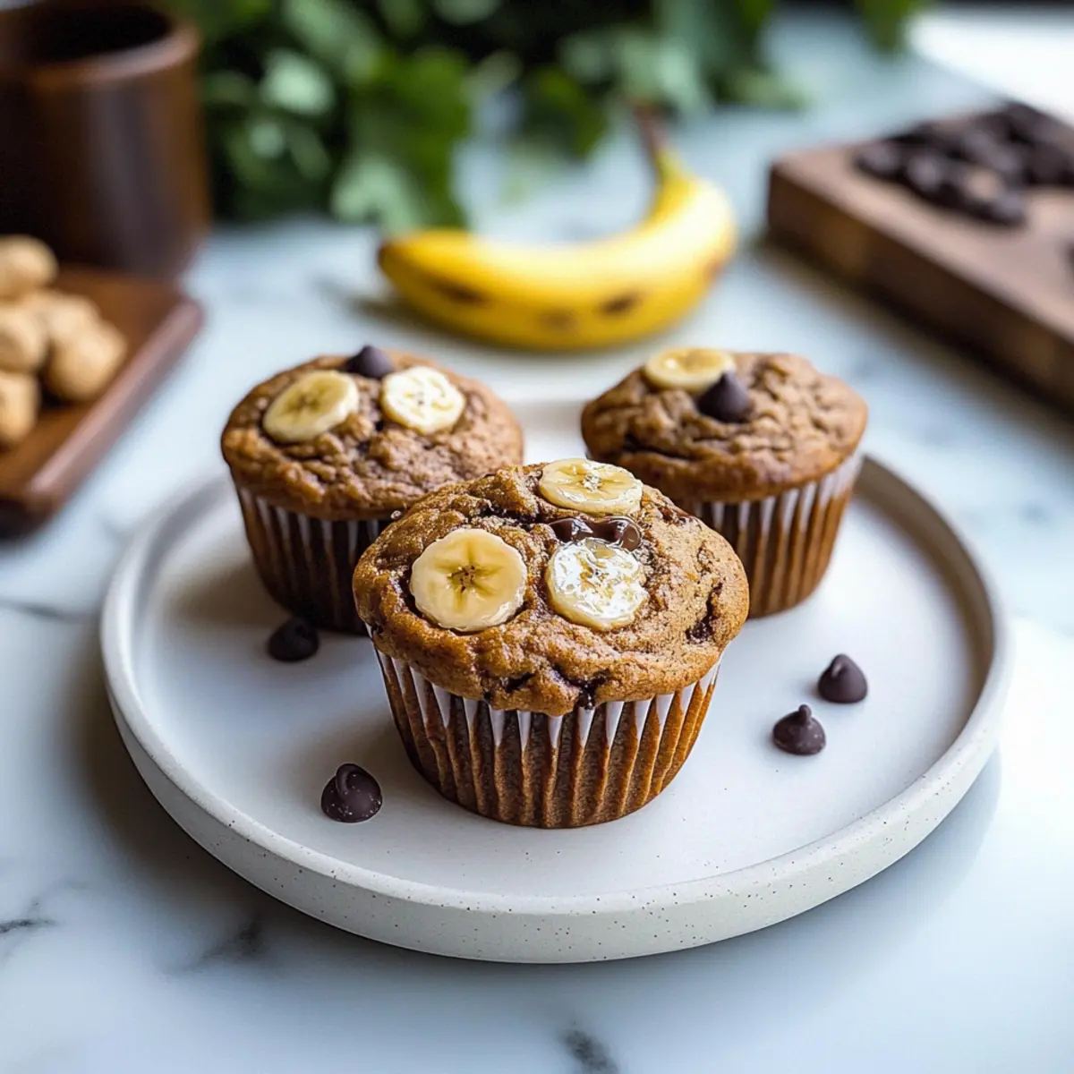 Peanut Butter Banana Muffins