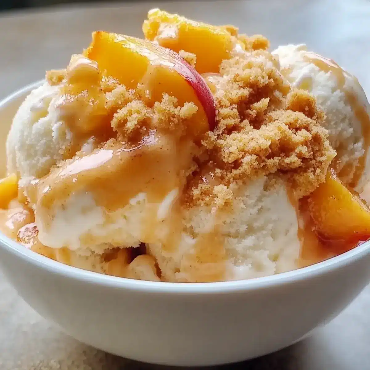 Peach Cobbler Ice Cream