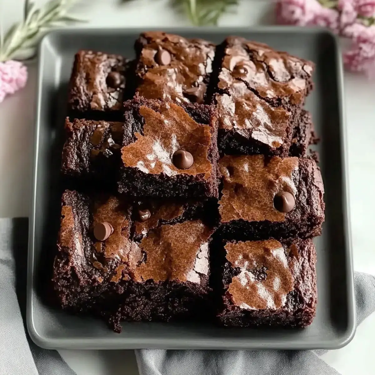 Chewy No Sugar Greek Yogurt Brownies