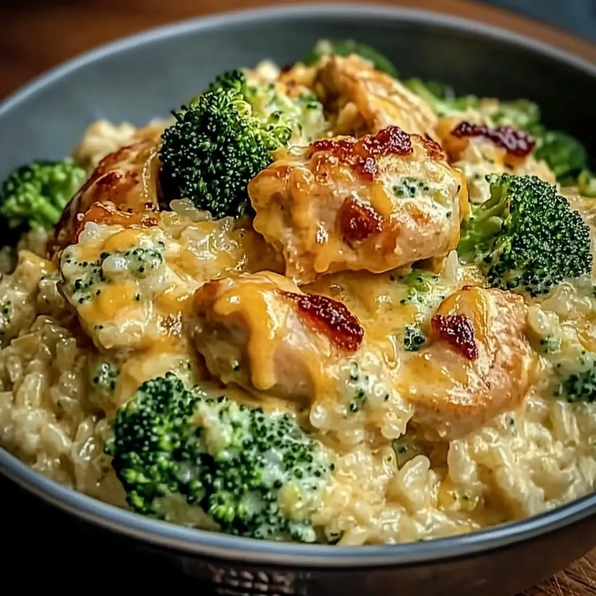 Crockpot Broccoli Cheddar Chicken and Rice