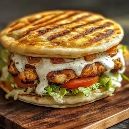 Chicken Laccha Paratha Burger