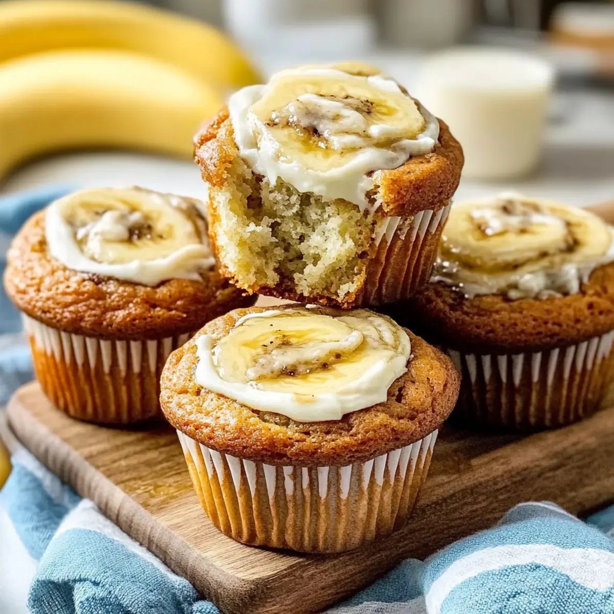 Banana Cream Cheese Muffins