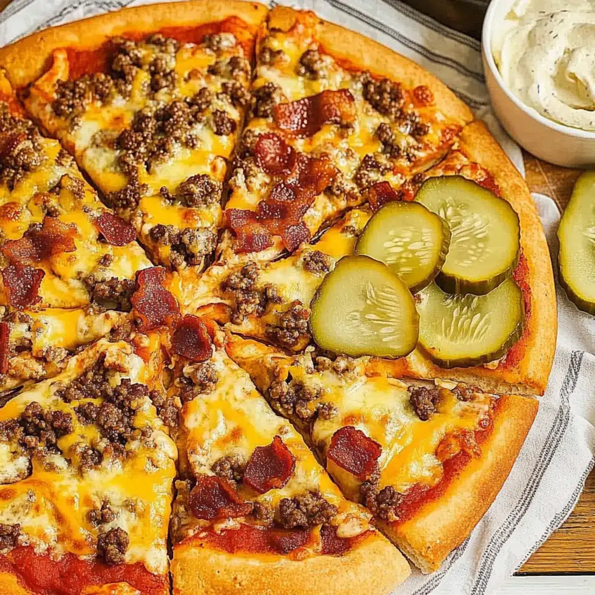 Bacon Cheeseburger Pizza