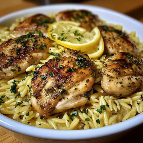 Easy Instant Pot Lemon Herb Chicken with Orzo